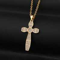 Vente En Gros Collier Pendentif Croix De Mode main image 3