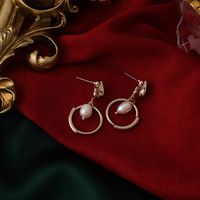 Fashion Heart-shape Pearl Alloy Earrings Wholesale sku image 16