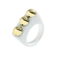 Mode Acryl Eingelegter Metall Ring sku image 1