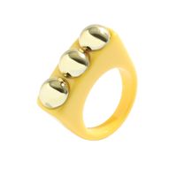 Mode Acryl Eingelegter Metall Ring sku image 5