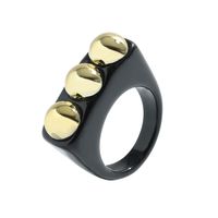 Mode Acryl Eingelegter Metall Ring sku image 8