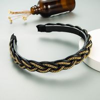 New Fashion Style Triangle Braided Leather Chain Headband main image 3