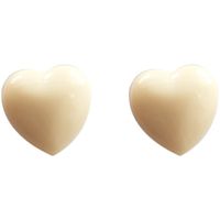 Fashion White Heart-shape Resin Earrings Wholesale main image 3