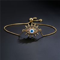 Fashion Devil's Eye Drip Oil Copper Inlaid Zircon Bracelet Wholesale main image 1