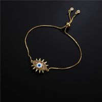 Fashion Devil's Eye Drip Oil Copper Inlaid Zircon Bracelet Wholesale main image 3
