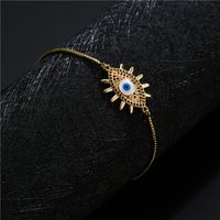 Fashion Devil's Eye Drip Oil Copper Inlaid Zircon Bracelet Wholesale main image 4