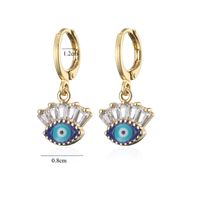 Fashion Style New Copper Micro Inlaid Devil's Eye Earrings main image 4