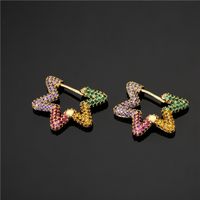 Fashion New Style Copper Micro-inlaid Earrings main image 1