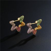 Fashion New Style Copper Micro-inlaid Earrings main image 4
