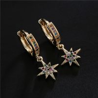 Fashion Simple Style Copper Micro-inlaid Earrings main image 1