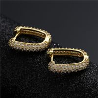 Creative Fashion Copper Micro-inlaid Zircon Earrings main image 1