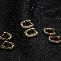 Creative Fashion Copper Micro-inlaid Zircon Earrings main image 4