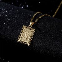 Fashion Hollow 26 English Letter Copper Necklace Wholesale main image 1