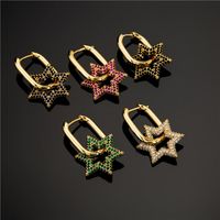 Fashion Creative Six-pointed Star Flower-shaped Earringss main image 2