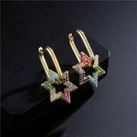 Fashion Creative Six-pointed Star Flower-shaped Earringss main image 4