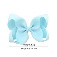 Simple Fashion Style Flower Bow Children's Ribbed Ribbon Bow Hairpins main image 3