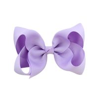 Simple Fashion Style Flower Bow Children's Ribbed Ribbon Bow Hairpins main image 5