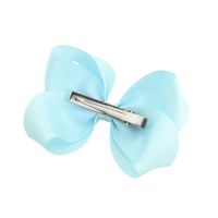 Simple Fashion Style Flower Bow Children's Ribbed Ribbon Bow Hairpins main image 6
