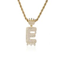 Fashion Crown Water Drop Letter Copper Inlaid Zircon Necklace Wholesale sku image 5