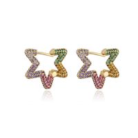 Fashion New Style Copper Micro-inlaid Earrings sku image 2