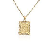 Fashion Hollow 26 English Letter Copper Necklace Wholesale sku image 26