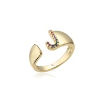 Fashion Copper Micro-inlaid Letter Couple Ring Wholesale sku image 10