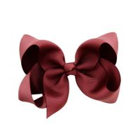 Simple Fashion Style Flower Bow Children's Ribbed Ribbon Bow Hairpins sku image 34