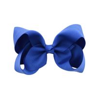 Simple Fashion Style Flower Bow Children's Ribbed Ribbon Bow Hairpins sku image 7
