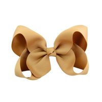 Simple Fashion Style Flower Bow Children's Ribbed Ribbon Bow Hairpins sku image 3