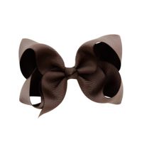 Simple Fashion Style Flower Bow Children's Ribbed Ribbon Bow Hairpins sku image 4