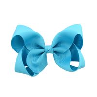 Simple Fashion Style Flower Bow Children's Ribbed Ribbon Bow Hairpins sku image 8
