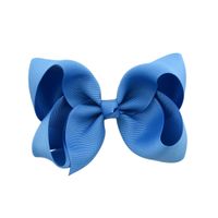 Simple Fashion Style Flower Bow Children's Ribbed Ribbon Bow Hairpins sku image 37
