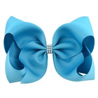 Candy Color 8 Inch Children's Bowknot Alice Flower Hairpin Set sku image 4