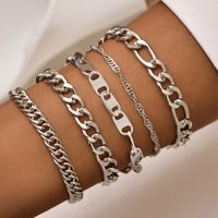 Fashion Simple Style Heavy Metal Style 5-piece Bracelet Set main image 3