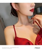 Fashion New Style Red Super Flash Bow Earrings main image 6