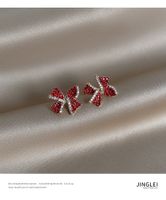 Fashion New Style Red Super Flash Bow Earrings main image 8