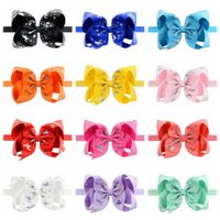 New Fashion Style Solid Color Bow Hairband Set sku image 1