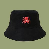 Korean Fashion Style Embroidered Octopus Fisherman Hat sku image 1