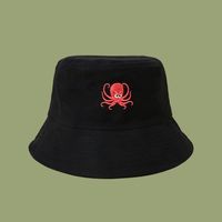 Korean Fashion Style Embroidered Octopus Fisherman Hat main image 2