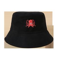Korean Fashion Style Embroidered Octopus Fisherman Hat main image 6