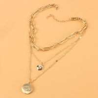 Collier En Alliage Multicouche Yeux De Mode En Gros main image 4