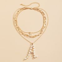 Collier En Alliage Multicouche De Perles De Mode Géométrique Incrusté En Gros main image 3