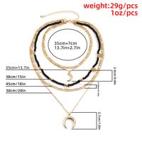 Bohemian Miyuki Bead Chain Moon Round Necklace Wholesale main image 5