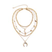 Bohemian Miyuki Bead Chain Moon Round Necklace Wholesale main image 6