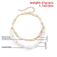 Fashion Special-shaped Imitation Pearl Double-layer Alloy Necklace Wholesale main image 5