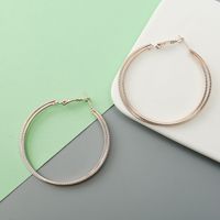 Fashion Three-color Big Circle Metal Earring Wholesale main image 4