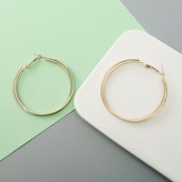 Fashion Three-color Big Circle Metal Earring Wholesale main image 6