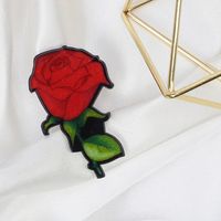 Broche Acrylique Simple Fleur Rose main image 6