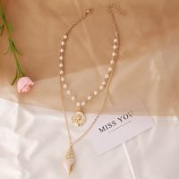Fashion Pearl Coin Conch Shell Multilayer Necklace Wholesale main image 3