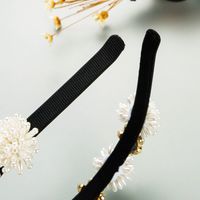 Bandeau Coréen En Trois Dimensions Avec Strass Et Perles De Fleurs main image 5
